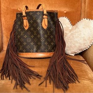 Authentic Vintage Boho Bags LV w/ double fringe